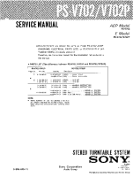 Sony PS-V702 - Service Manual